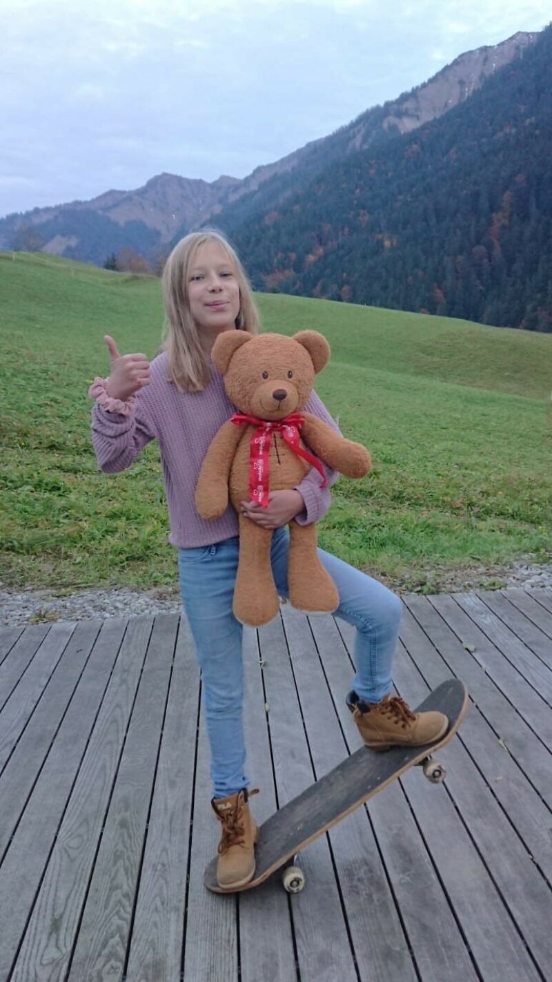 Herzteddy gespendet Pipp Andrea für HK Livia Nesensohn