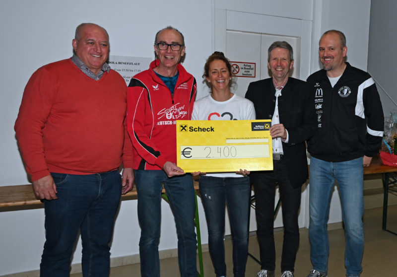 Sportunion Deutsch Wagram Benefizlauf Scheck